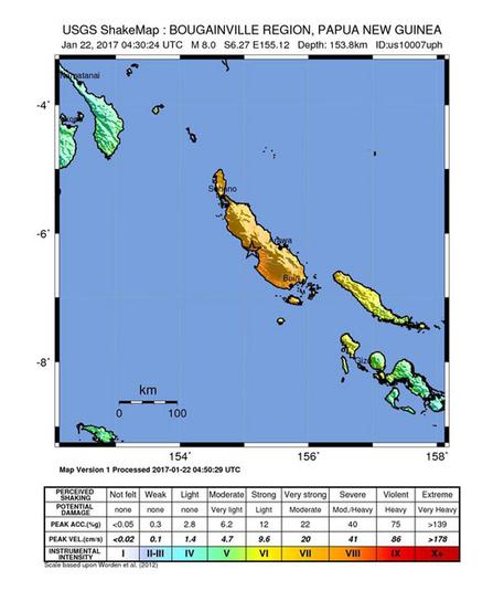 TERREMOTI. Papua Nuova Guinea, sisma magnitudo 7.5