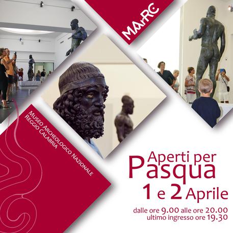 REGGIO CALABRIA, Museo archeologico nazionale aperto a Pasqua e Pasquetta
