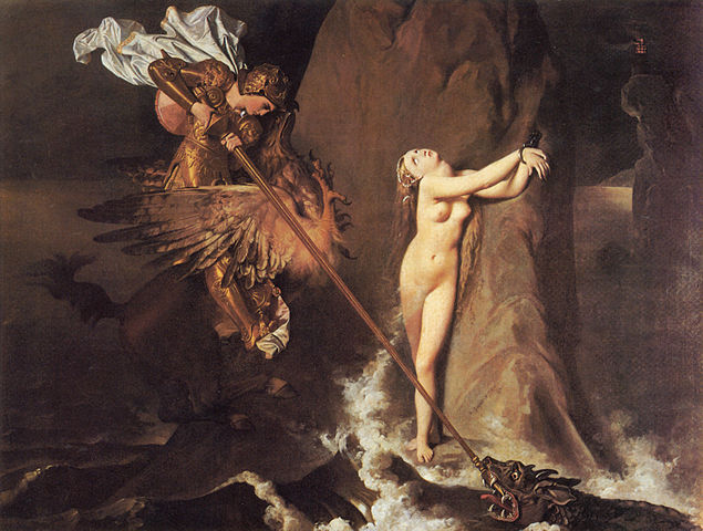 Jean Auguste Dominique Ingres. Ruggero salva Angelica