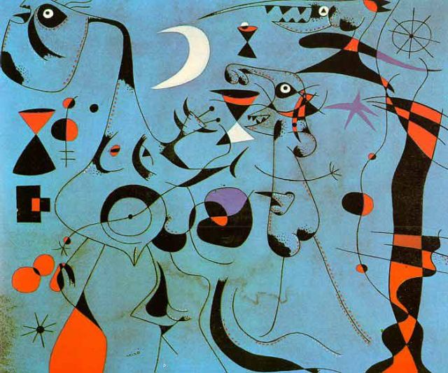 Joan Miro – Night Guided by the Phosphorescent Tracks of Snails