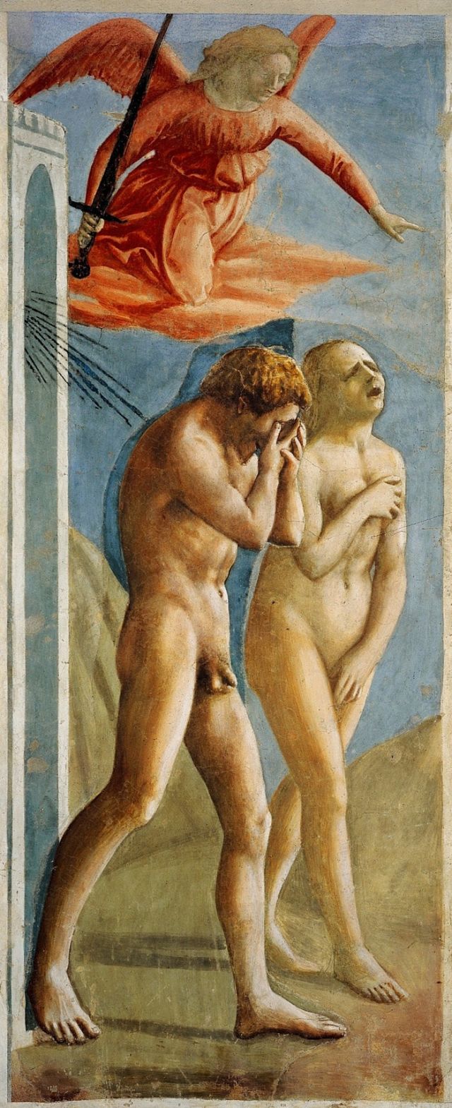 Cacciata dei progenitori dall'Eden, 1424-1425, affresco di Masaccio