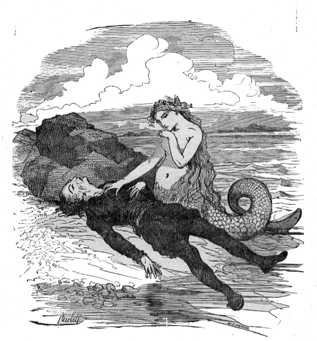 La sirenetta e il principe, illustrazione di Bertall