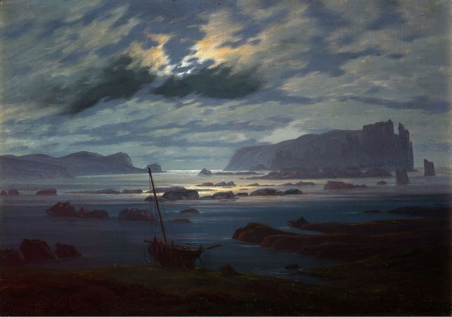 Caspar David Friedrich - Il mare del nord al chiaro di luna,1823-24