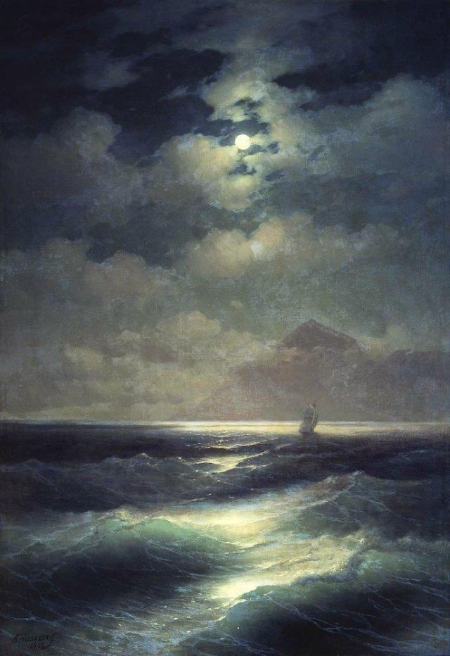 Ivan Aivazovsky - Sea view by moonlight 1878