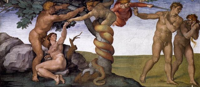 Michelangelo fall and expulsion from garden of eden