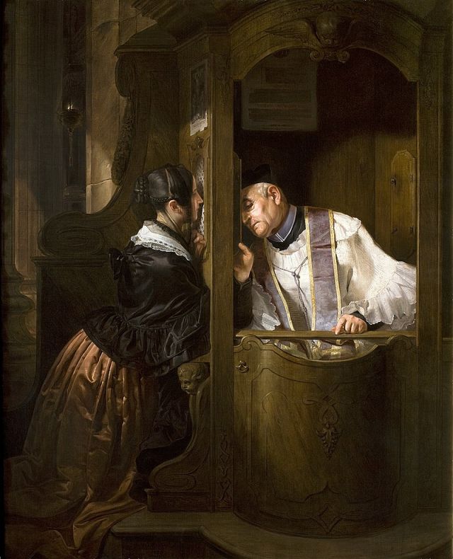 Giuseppe Molteni, ''La confessione'', 1838