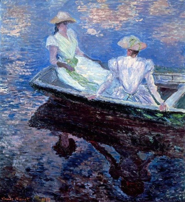 Ragazze in una barca blu – Claude Monet
