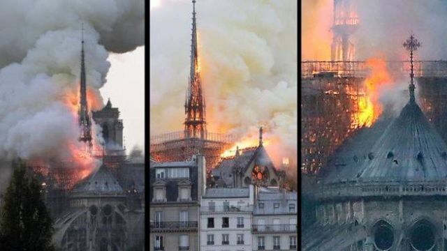 Il grande incendio a Notre-Dame di Parigi