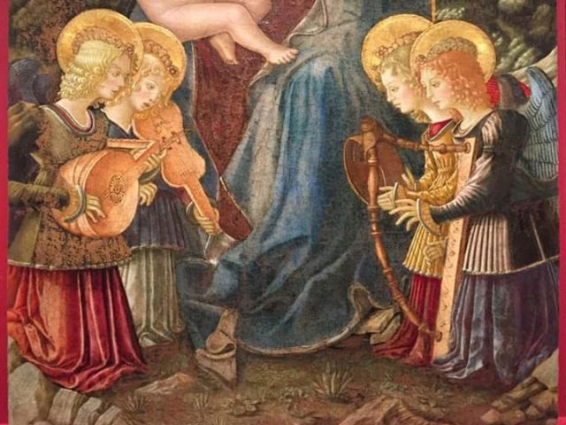 Bonfigli Benedetto (1420 - 1496), Madonna con Bambino e angeli , particolare