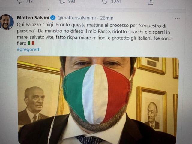 Caso Gregoretti, oggi audizione Conte: c'è anche Salvini