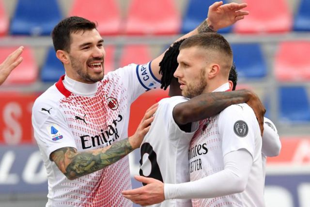Bologna-Milan 1-2, decidono Rebic e Kessié