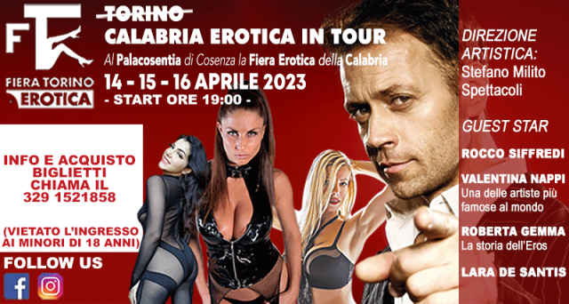 TorinoErotica Calabria Edition. Evento dell’anno per tutto il Sud Italia