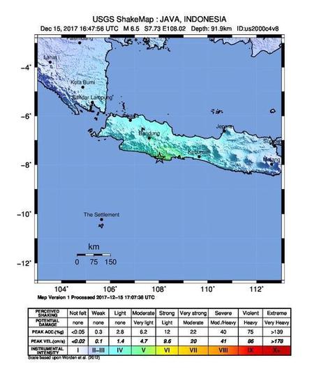 Terremoto magnitudo 6 in Indonesia