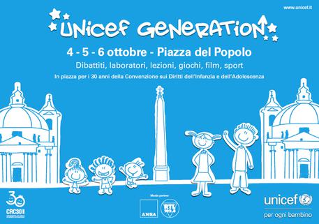 ROMA, Unicef Generation dal 4 al 6 ottobre