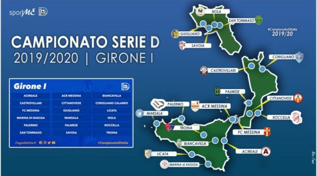 Serie D: Palermo inserito nel Girone I