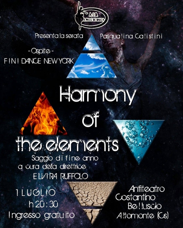 Armony of the elements, spettacolo di fine anno della ASD A Passi di Danza