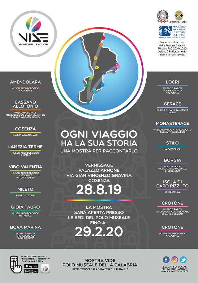 Polo Museale della Calabria, mostra ''VIDE Viaggio Dell’Emozione'' locandina iniziativa