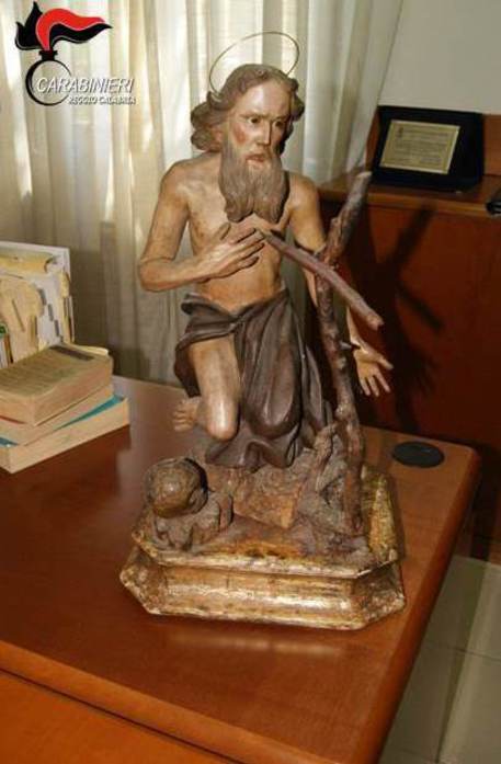 ROCCELLA JONICA (REGGIO CALABRIA), ritrovata statua lignea Sant'Ilarione