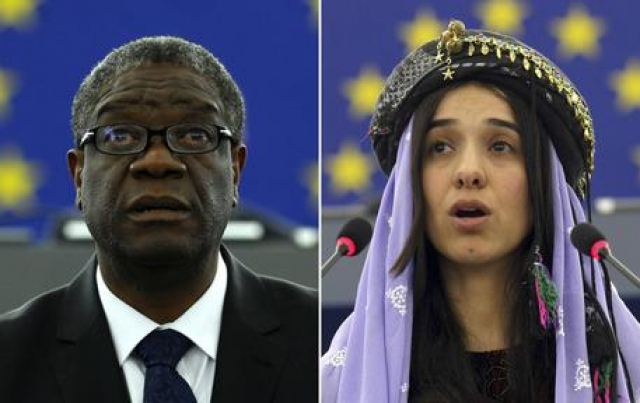 Il Nobel per la Pace 2018 a Nadia Murad e a Denis Mukwege per il loro impegno contro gli stupri di guerra